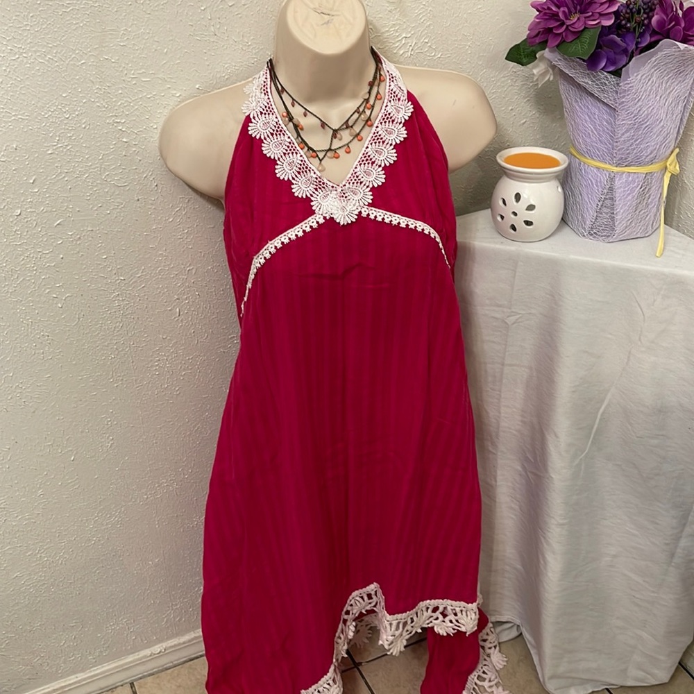 Resistol Women’s Size Small S Dress Pink Lace Halter Top NWT NEW N